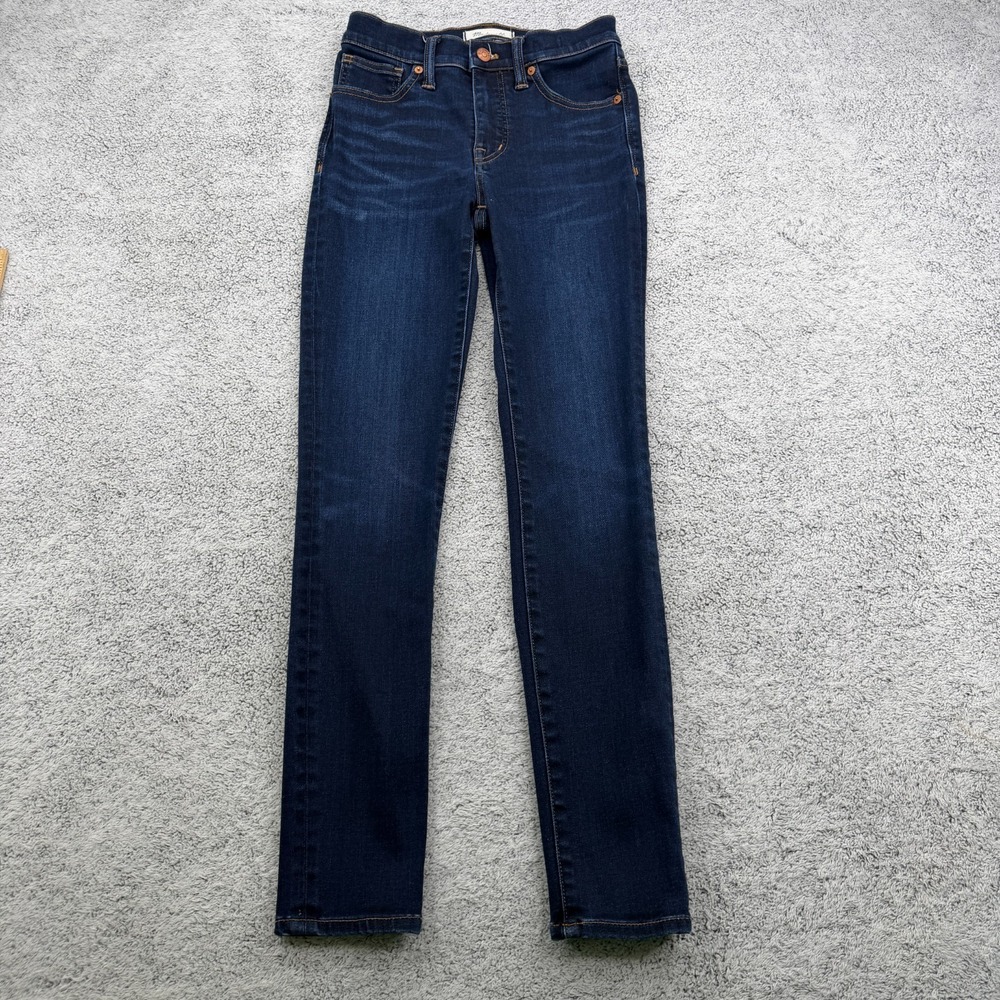 Madewell Jeans Womens 24 Blue Skinny High Rise Stretch Zip Fly Dark Wash Denim